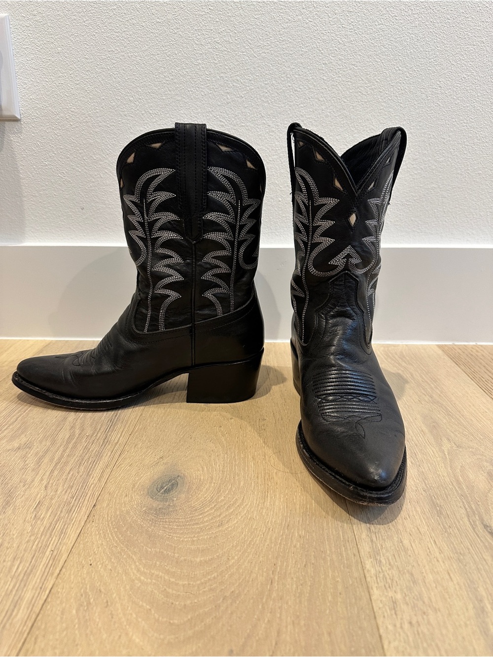 Tecovas Black Western Cowboy Boots - Normal Height - Picture 3 of 10